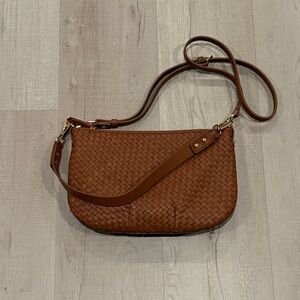Quince Woven Shoulder Bag in Brown